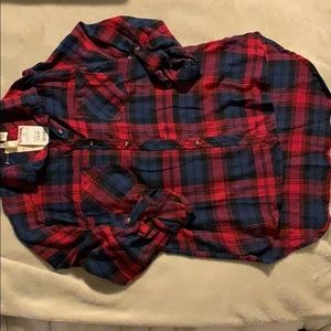 Plaid tunic NWT